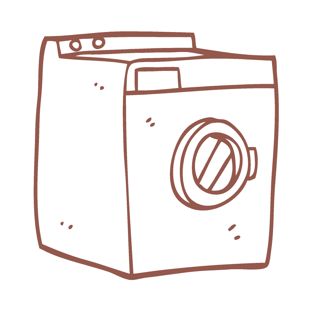 Pictogramme machine à laver pour l'entretien des vêtements de bébé